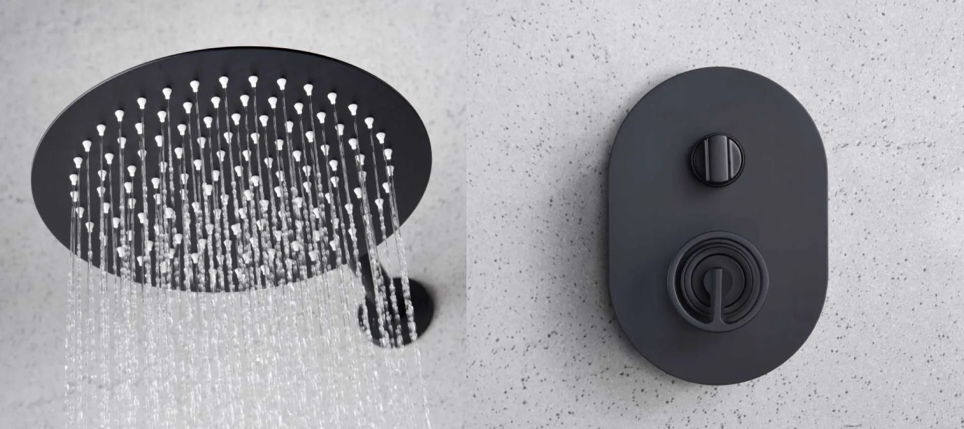 Mat black shower
